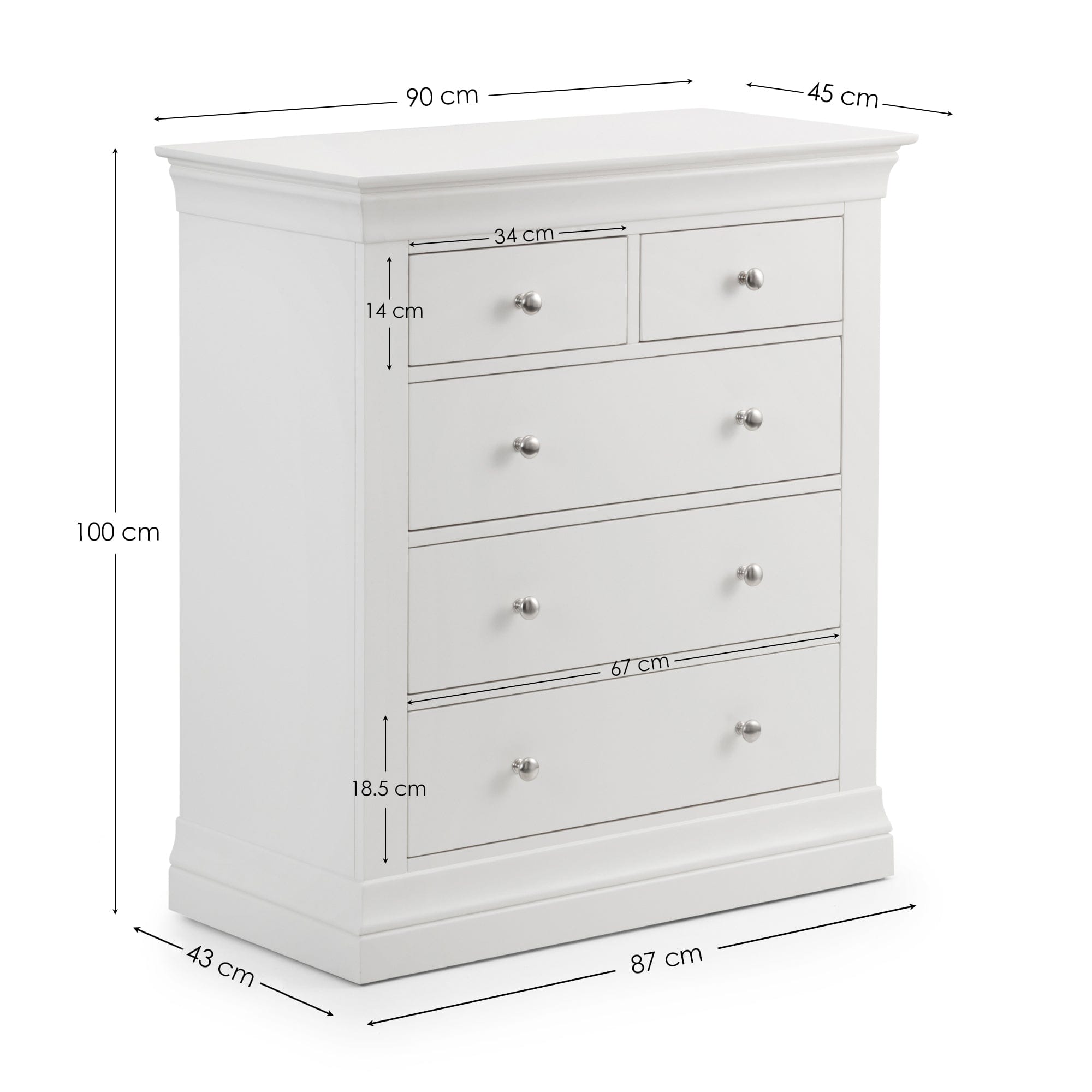 Clermont 3+2 Drawer Chest