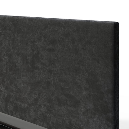 End Lift Ottoman Bed Frame- Black Crushed Velvet