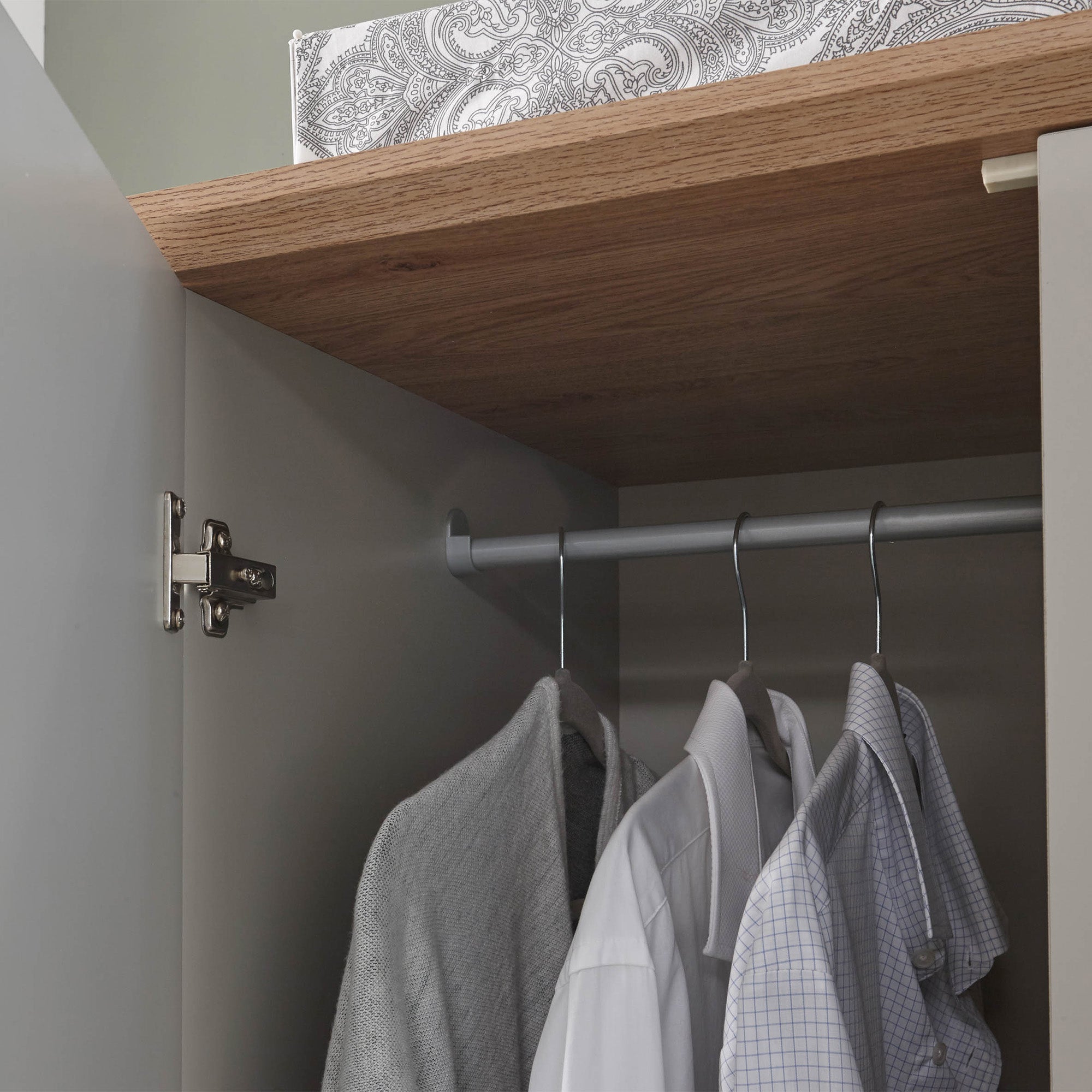 Kendal 2 Door 1 Drawer Wardrobe Grey