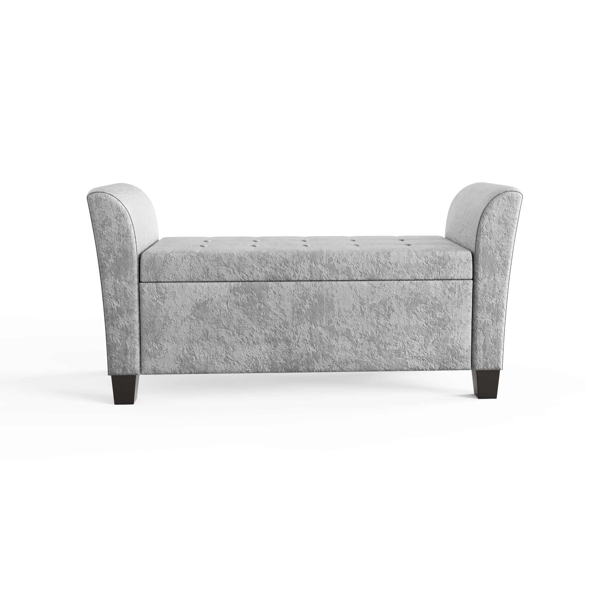 Verona Window Seat Grey Crushed Velvet