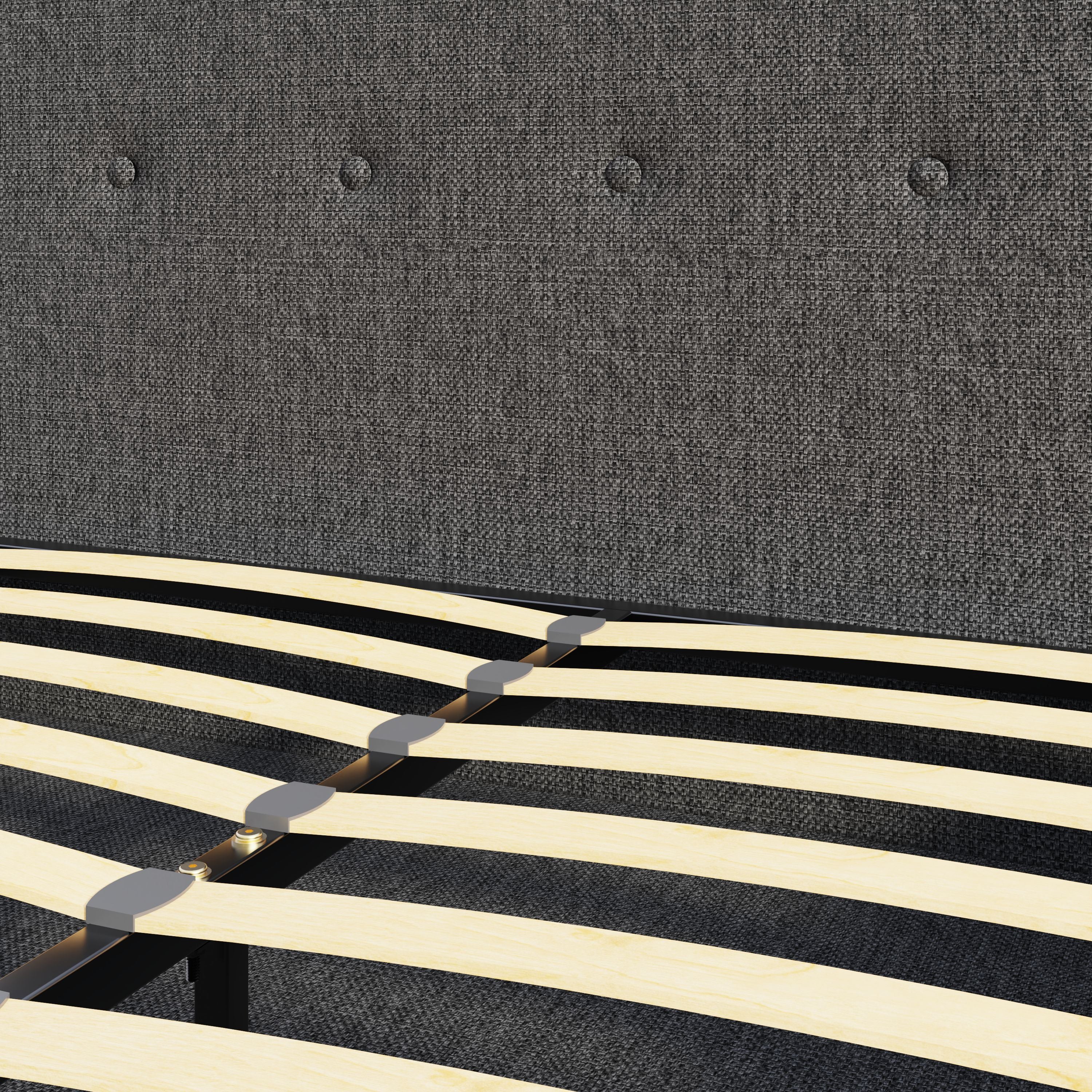 Ashbourne Fabric Upholstered Bed Grey