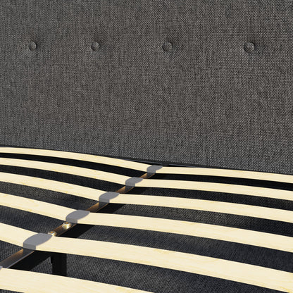 Ashbourne Fabric Upholstered Bed Grey