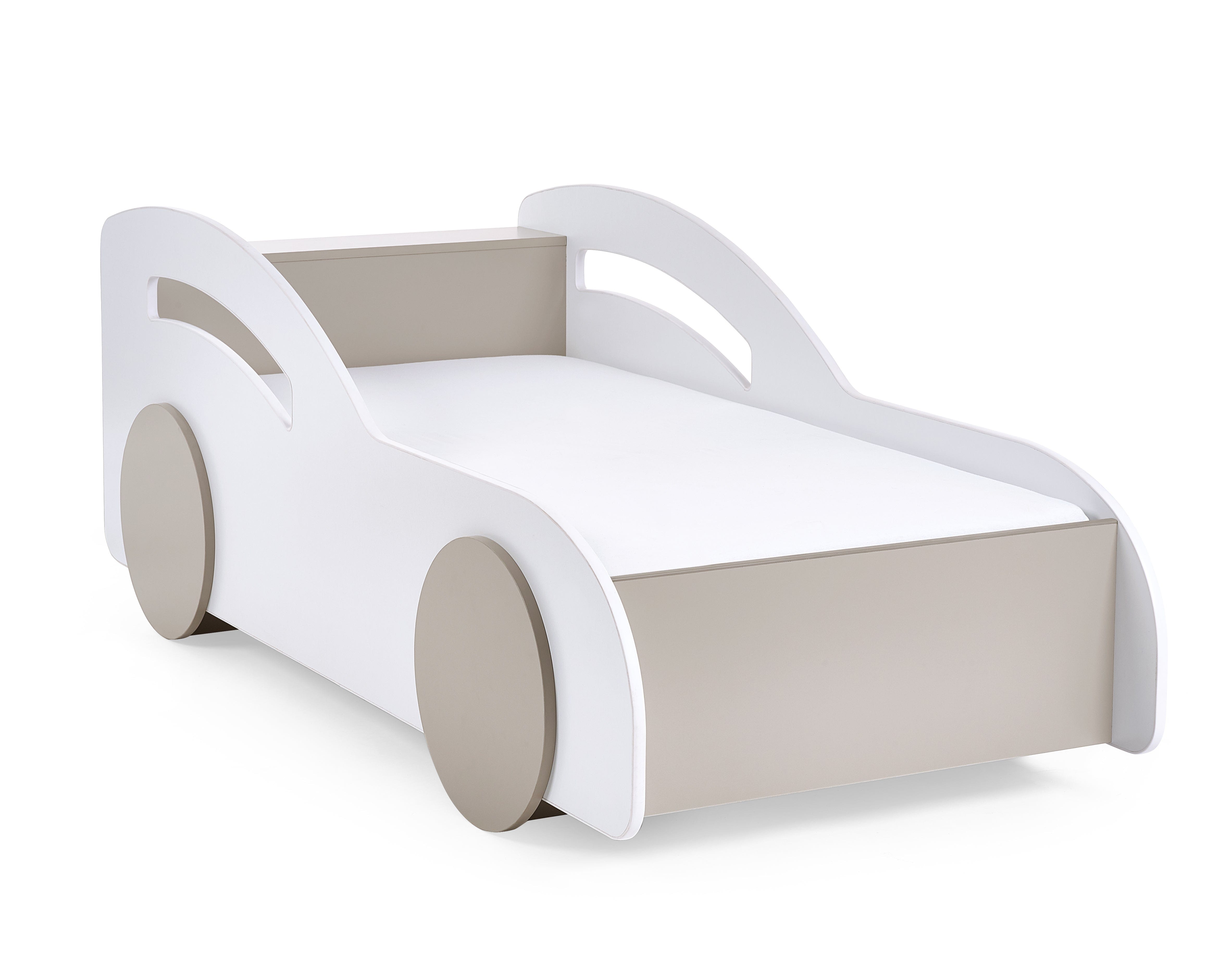 Julian Bowen Kids Bed Single 90cm 3ft Atlantis Toddler Car Bed - White Bed Kings