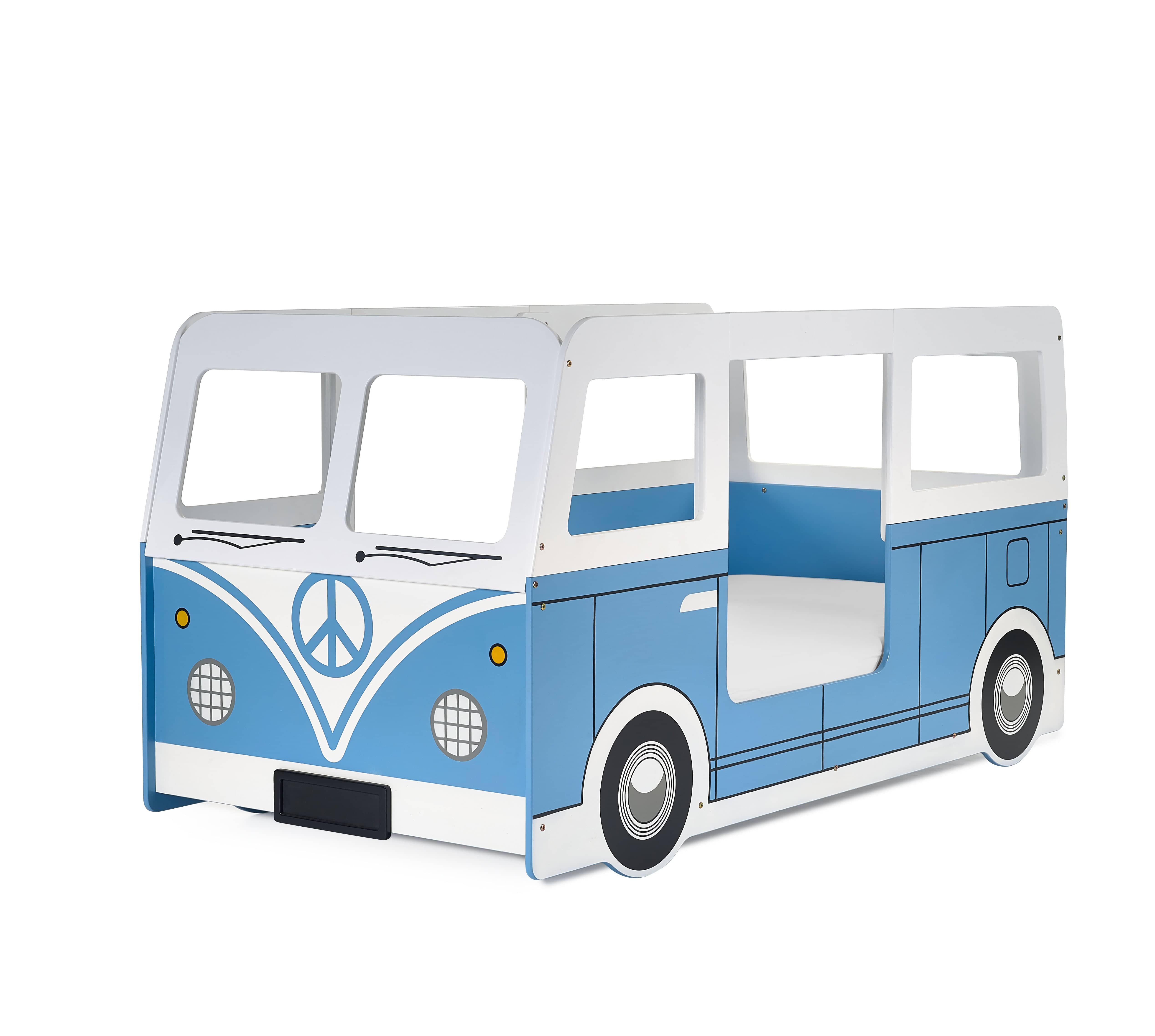 Julian Bowen Kids Bed Single 90cm 3ft Campervan Bed - Light Blue Bed Kings