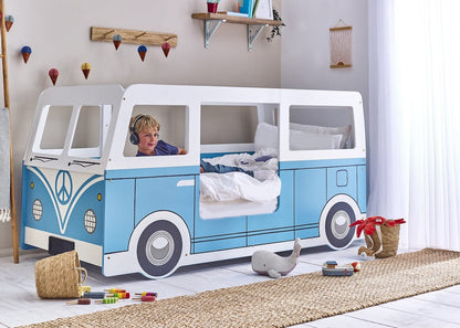 Julian Bowen Kids Bed Single 90cm 3ft Campervan Bed - Light Blue Bed Kings