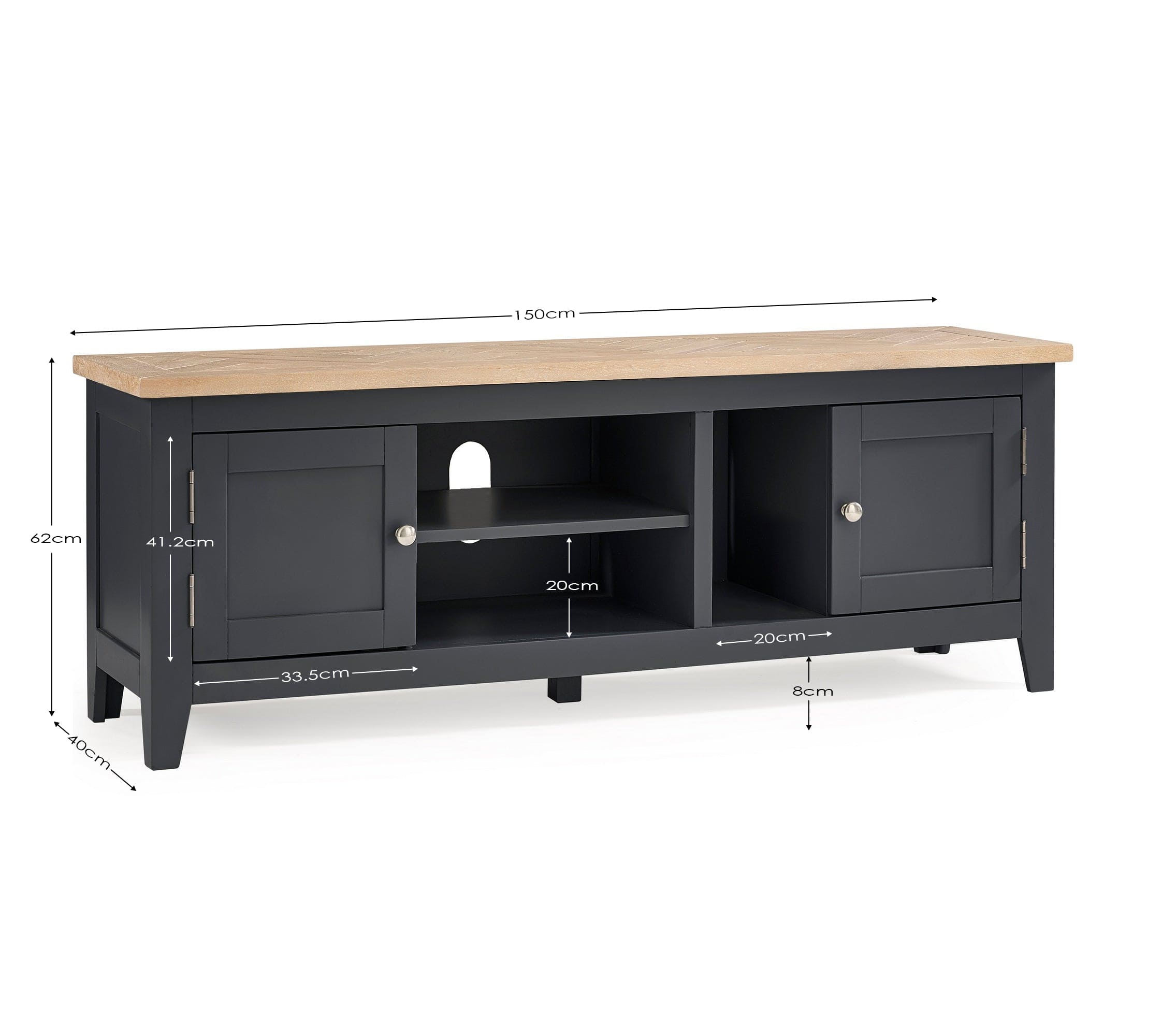 Bordeaux Tv Unit Dark Grey