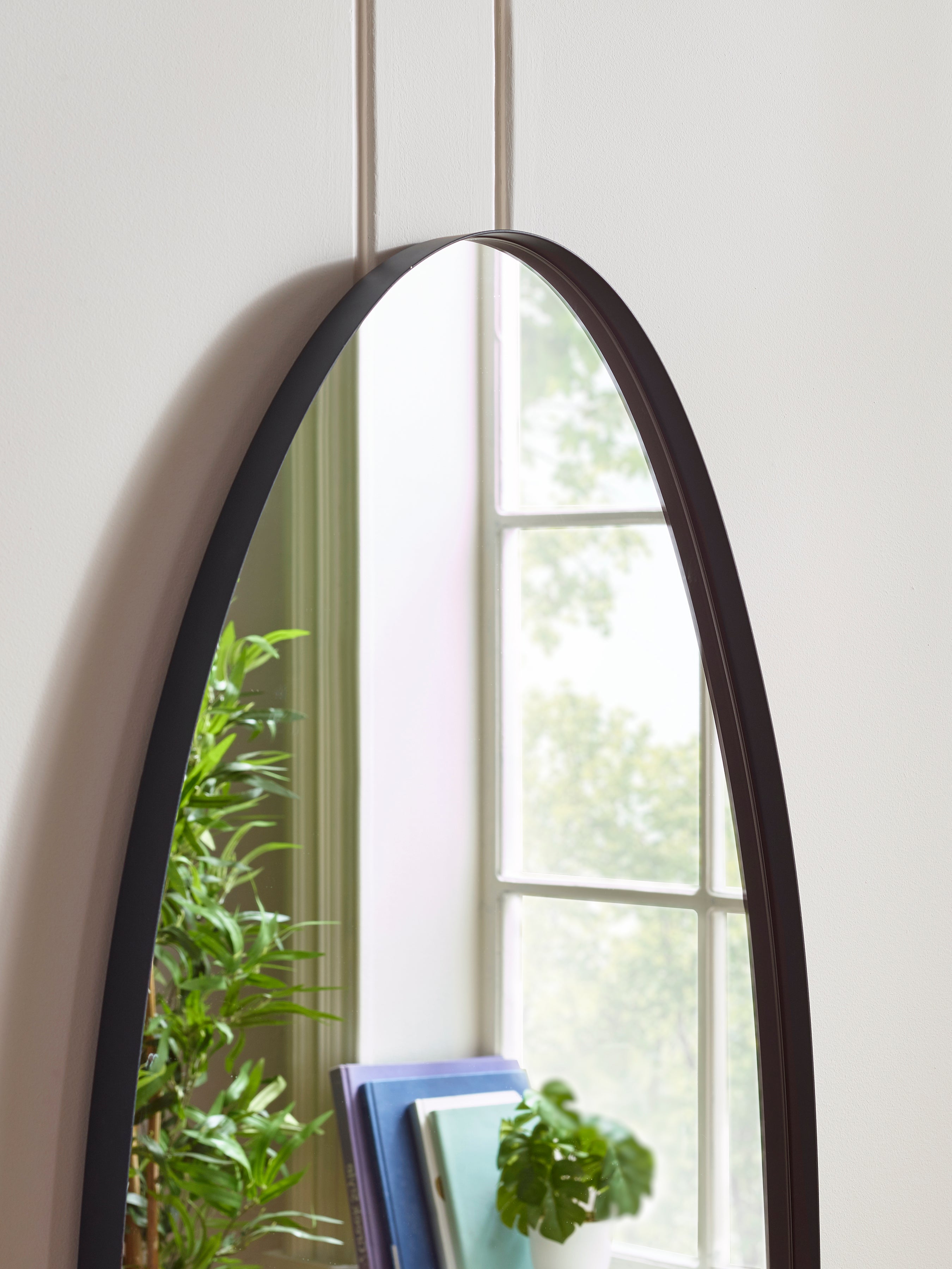 Rushmore Black Metal 95cm Organic Shaped Wall Mirror