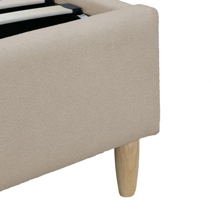 Florence Boucle Ottoman Bed Natural Stone
