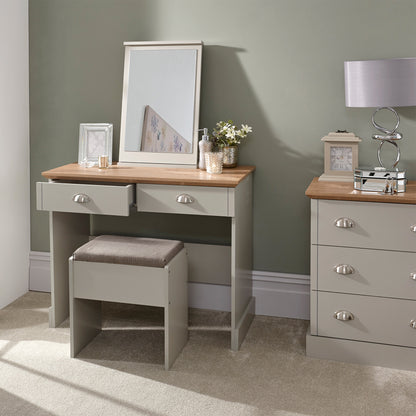 Kendal Dressing Table With Stool Grey