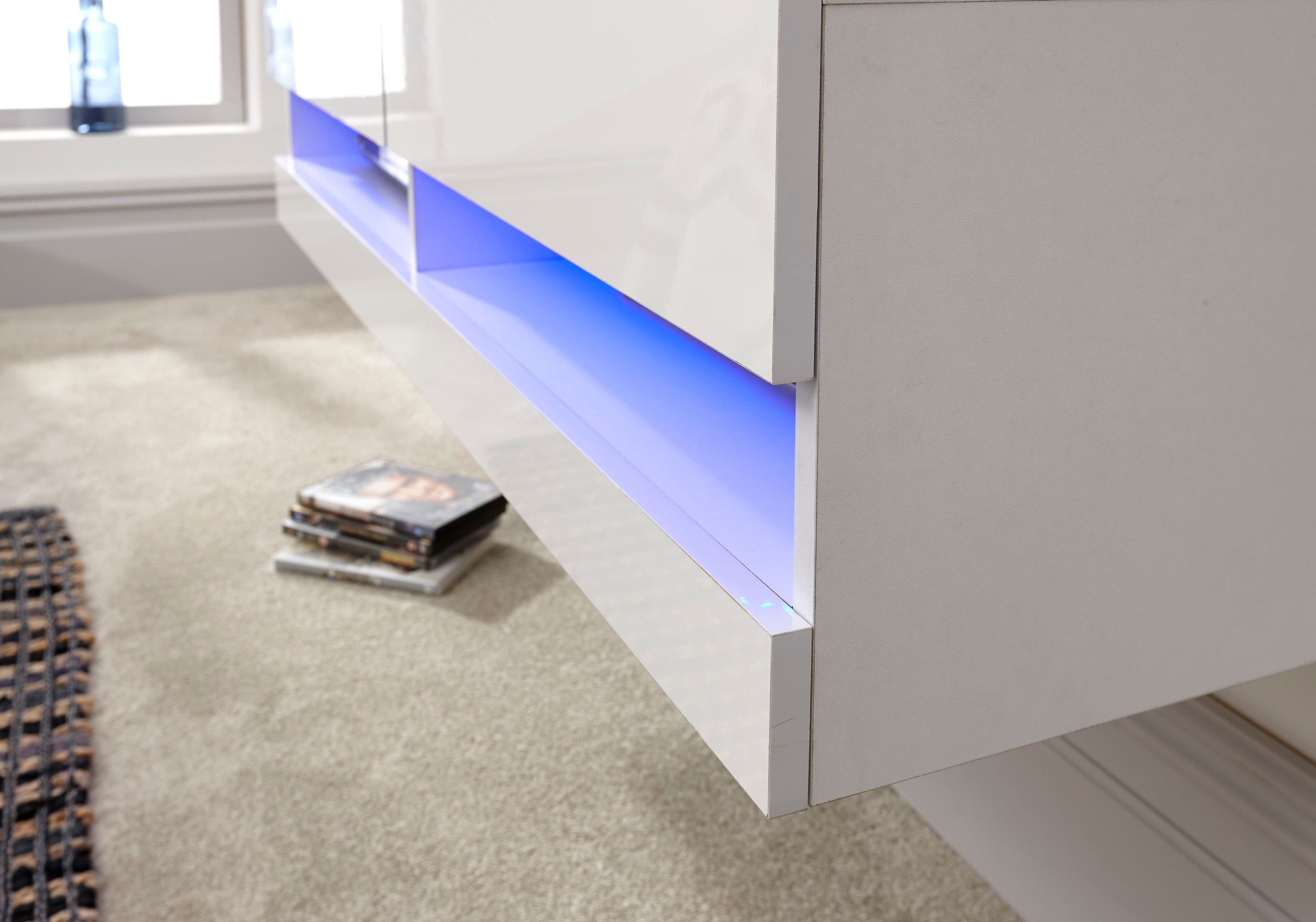 Galicia 120Cm Wall TV Unit With Led White