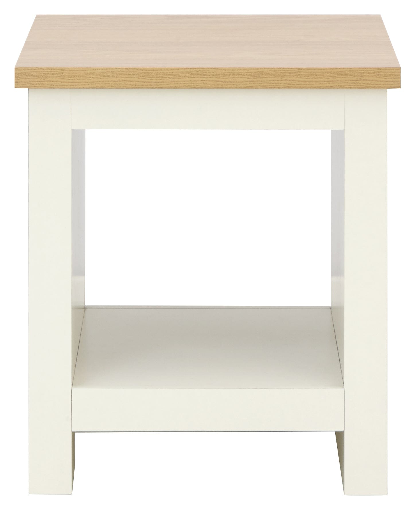 GFW Lamp Table Lancaster Side Table With Shelf Cream Bed Kings