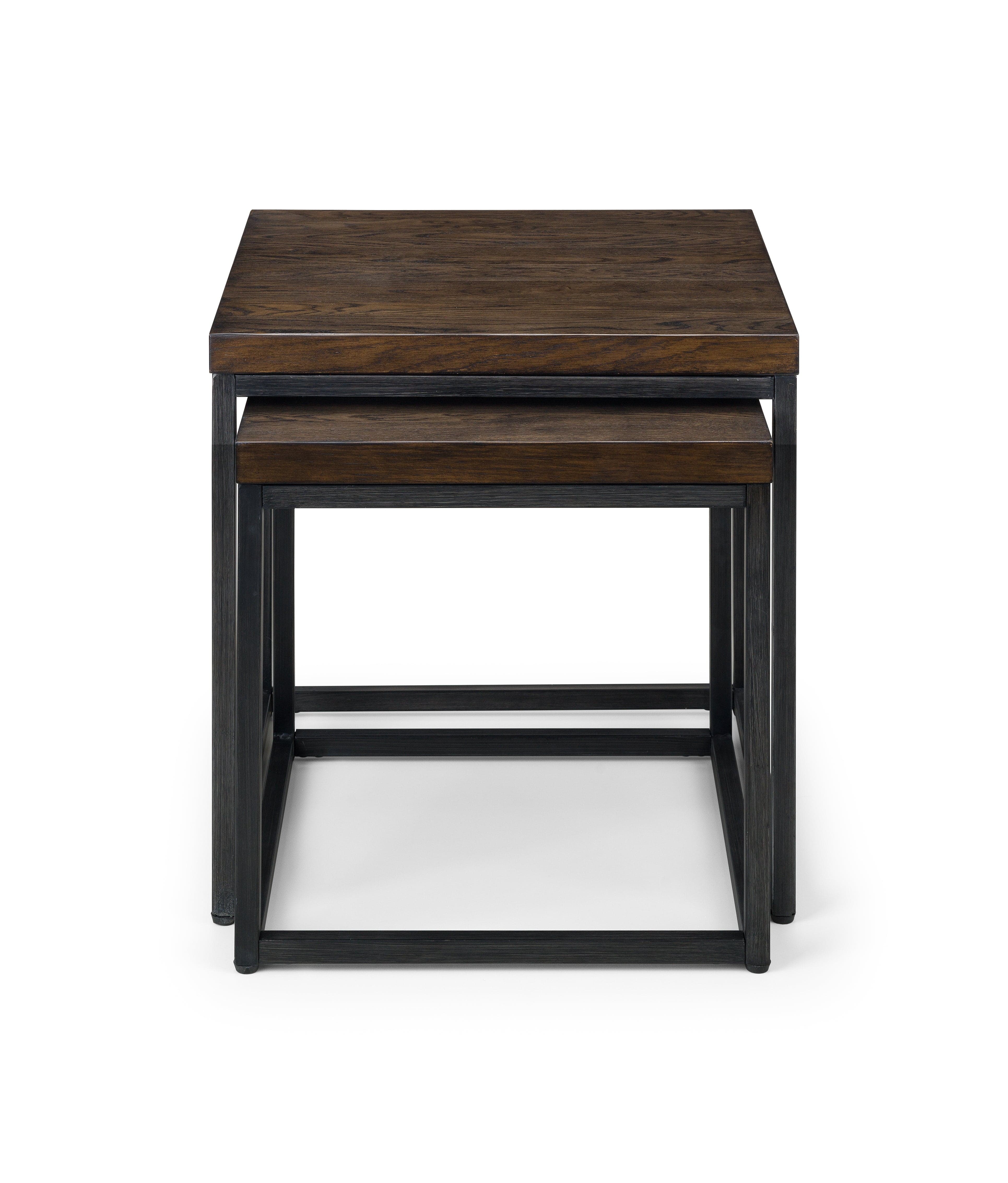 Julian Bowen Lamp Table Brooklyn Nesting Lamp Tables - Dark Oak Bed Kings