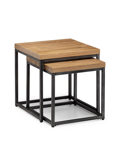 Julian Bowen Lamp Table Brooklyn Oak Nesting Lamp Tables Bed Kings
