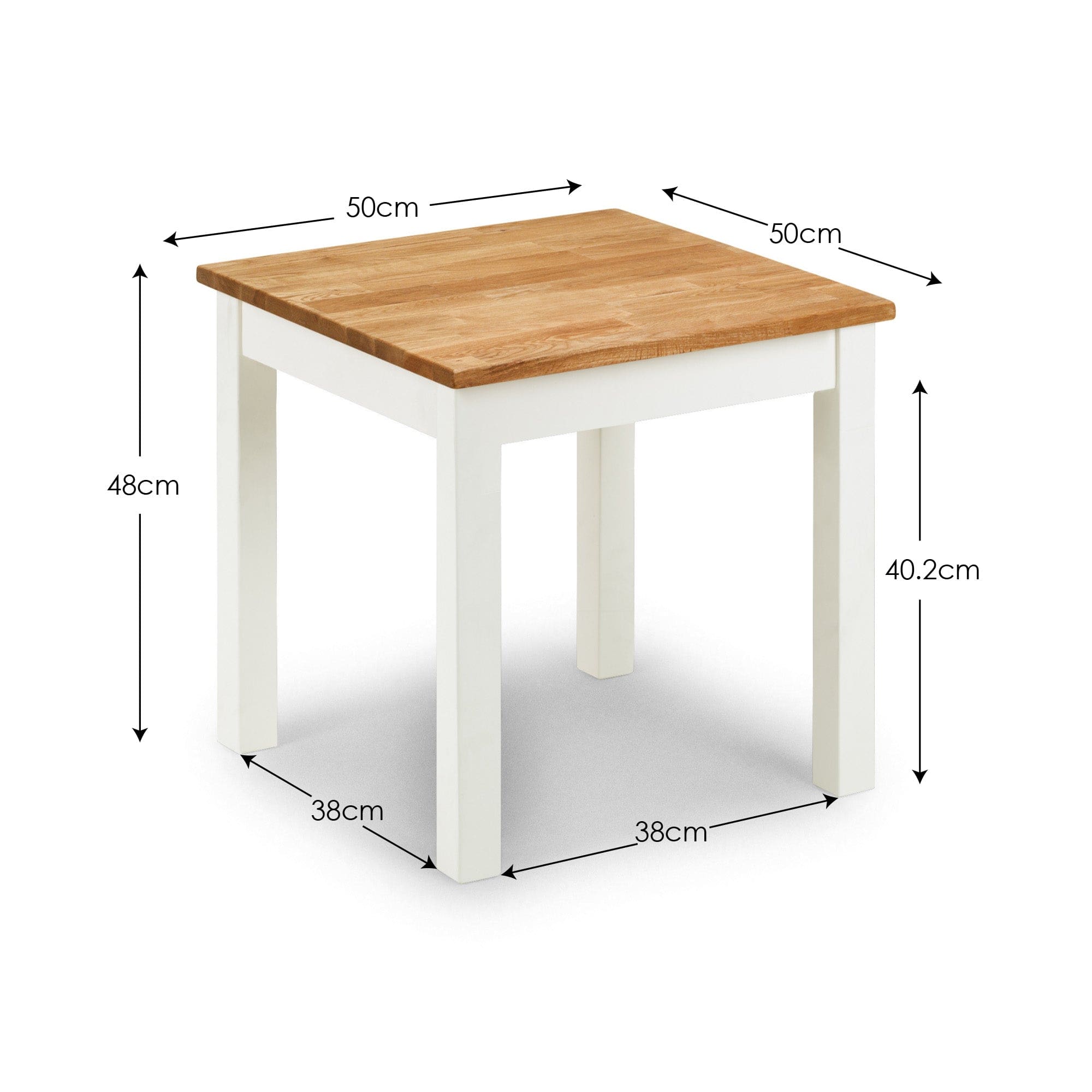 Julian Bowen Lamp Table Coxmoor Lamp Table - Ivory & Oak Bed Kings