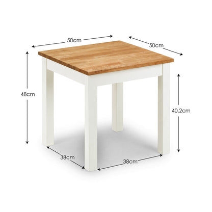 Julian Bowen Lamp Table Coxmoor Lamp Table - Ivory & Oak Bed Kings