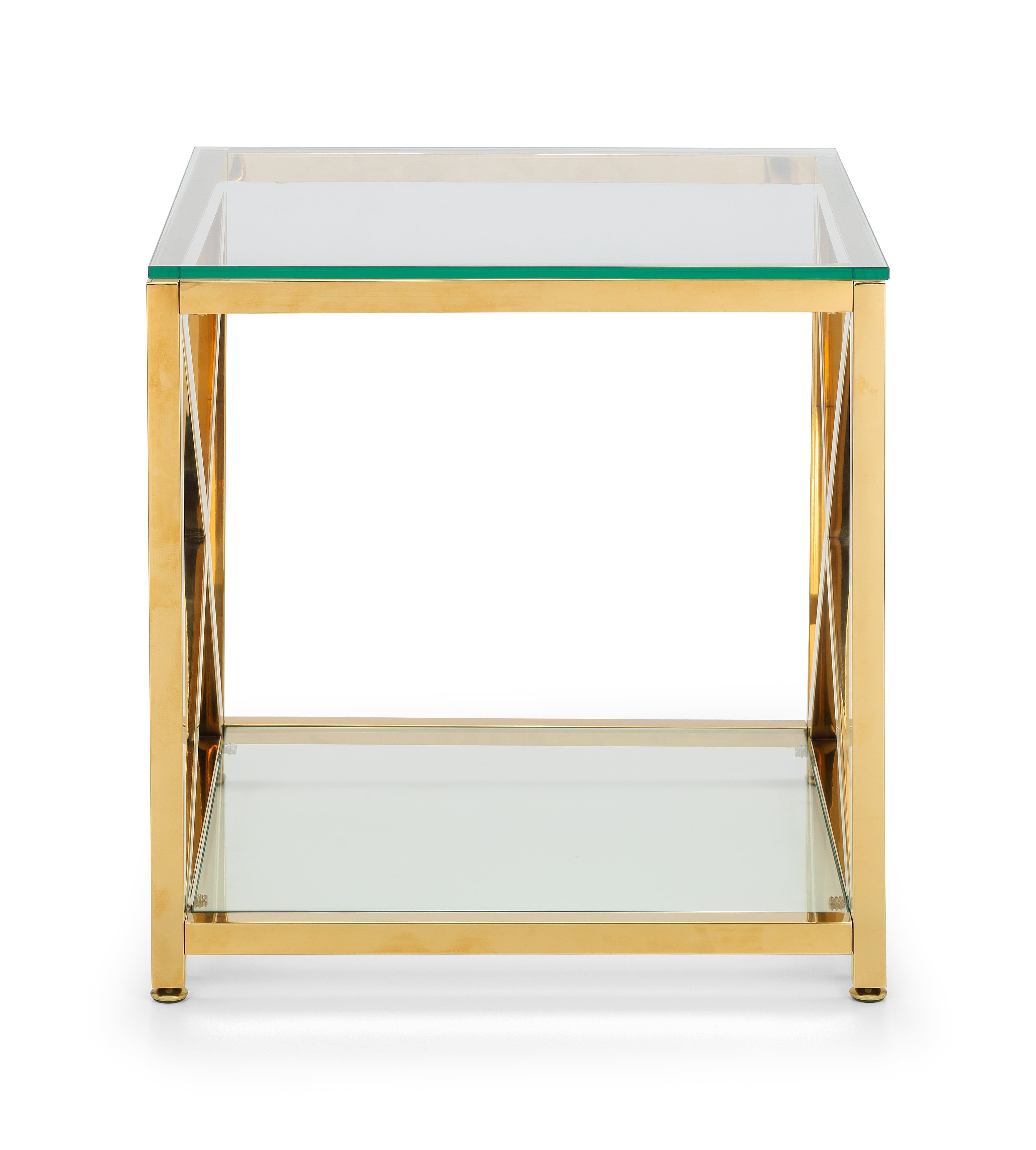 Julian Bowen Lamp Table Miami Lamp Table - Gold Bed Kings