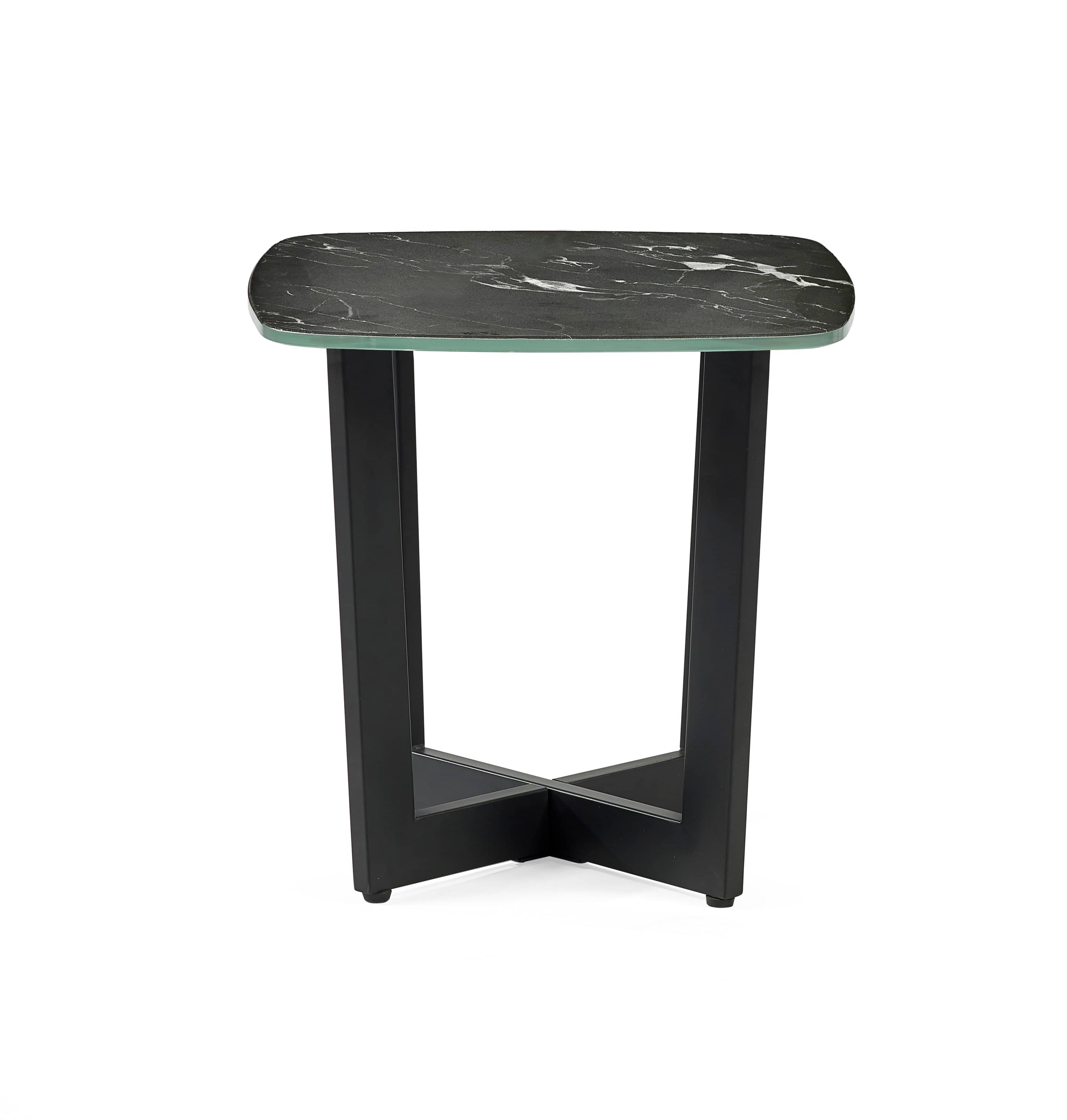 Julian Bowen Lamp Table Olympus Lamp Table - Black Marble Bed Kings