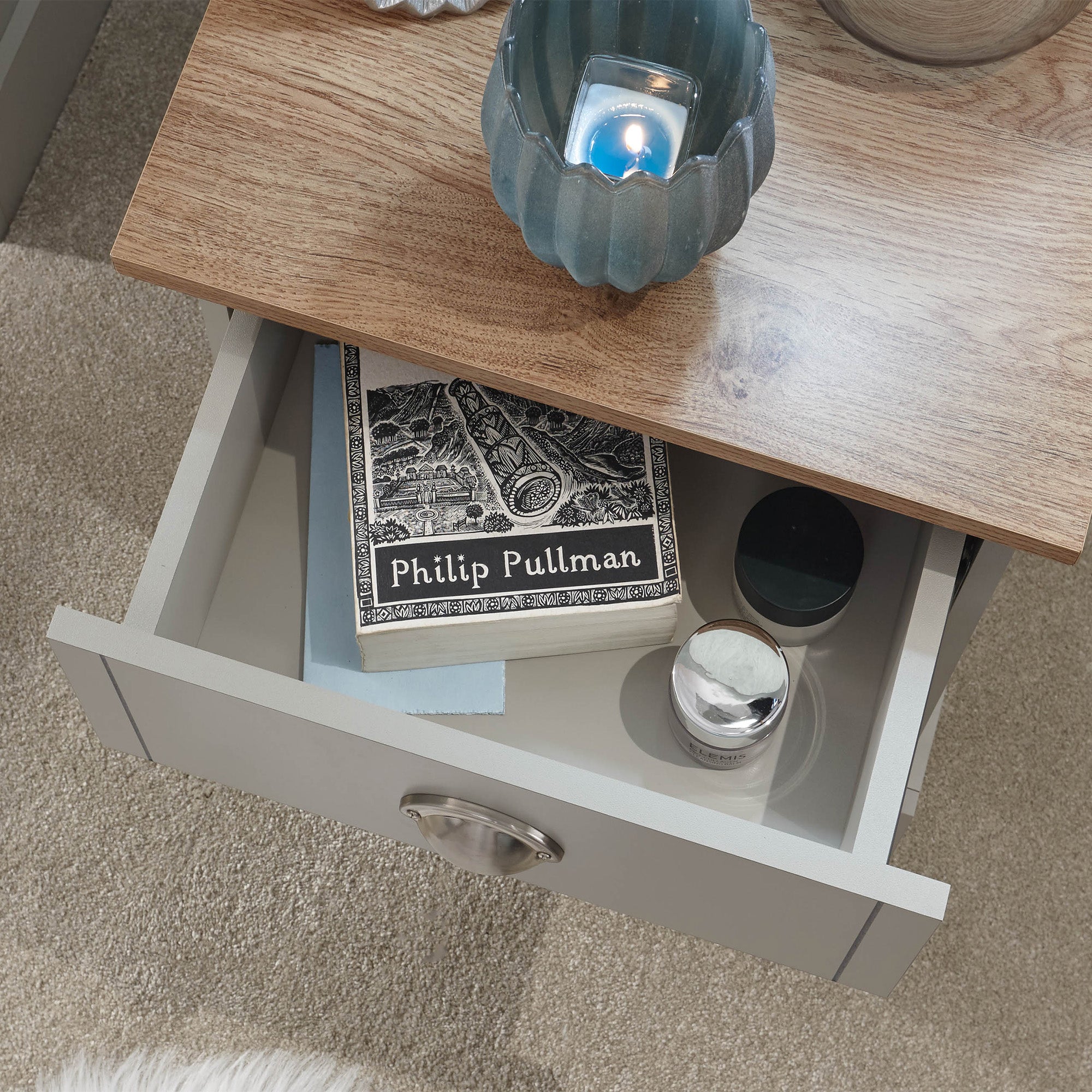Kendal 1 Drawer Bedside Grey
