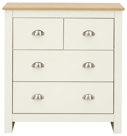 Lancaster 2+2 Drawer Chest Cream