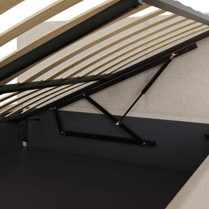 Side Lift Ottoman Bed Natural