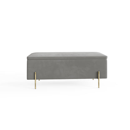 Mystica Ottoman Storage Bench Grey
