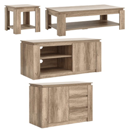 GFW Living Room Set Canyon Oak 4 Piece Living Room Set (Small) Bed Kings
