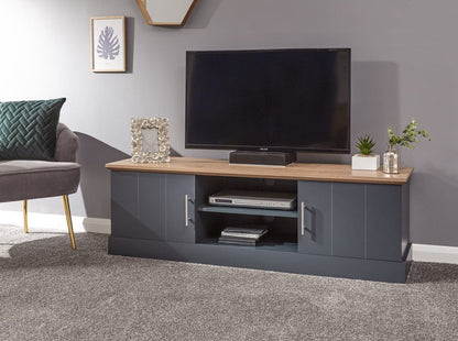 GFW Living Room Set Kendal Large 4 Piece Living Room Set - Slate Blue Bed Kings