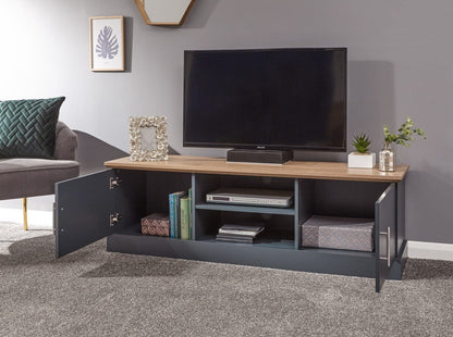 GFW Living Room Set Kendal Large 4 Piece Living Room Set - Slate Blue Bed Kings