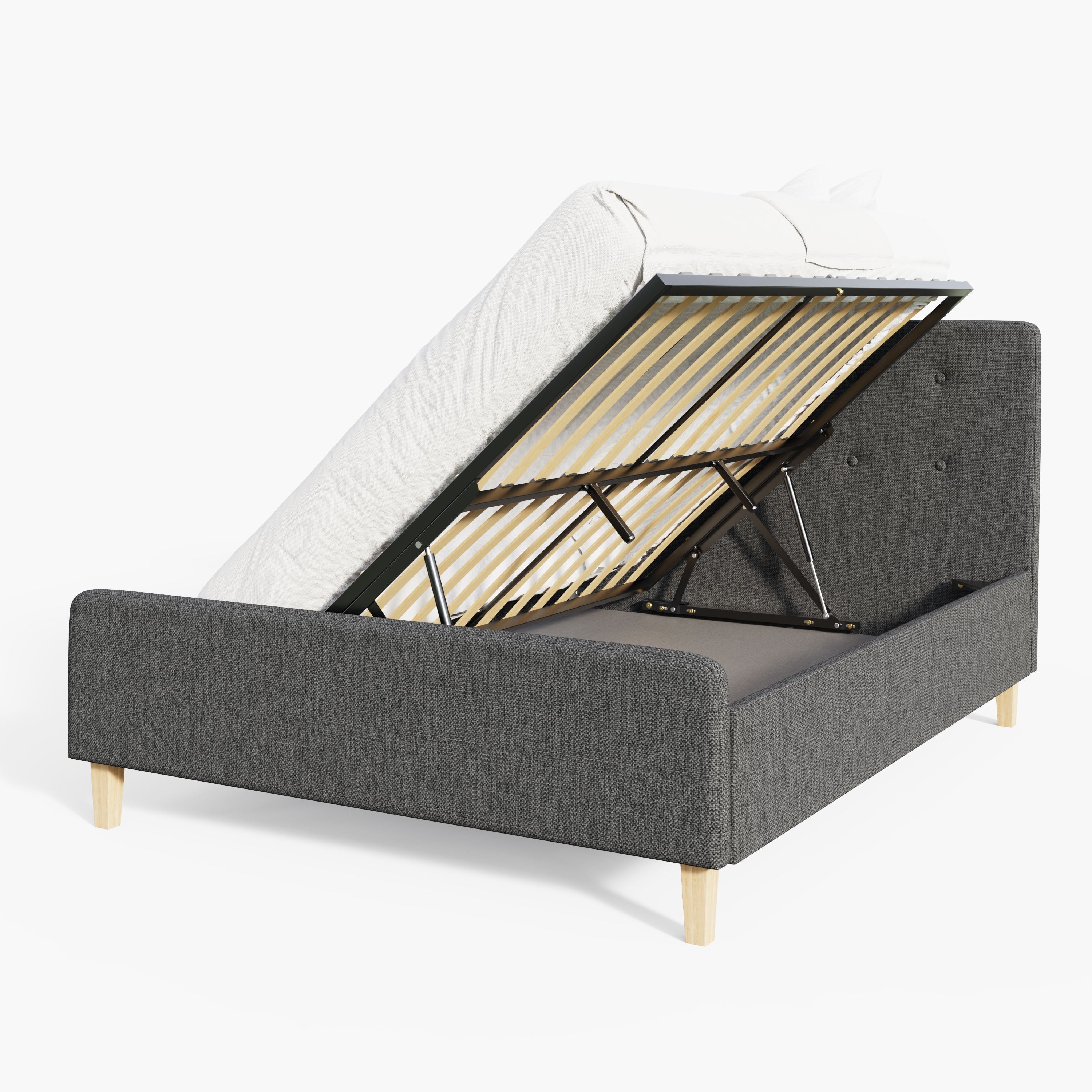 Ashbourne Ottoman Bed Dark Grey