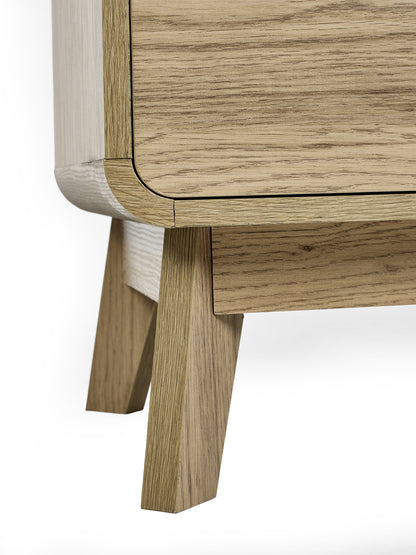 Ingrid 2 Drawer Bedside Oak