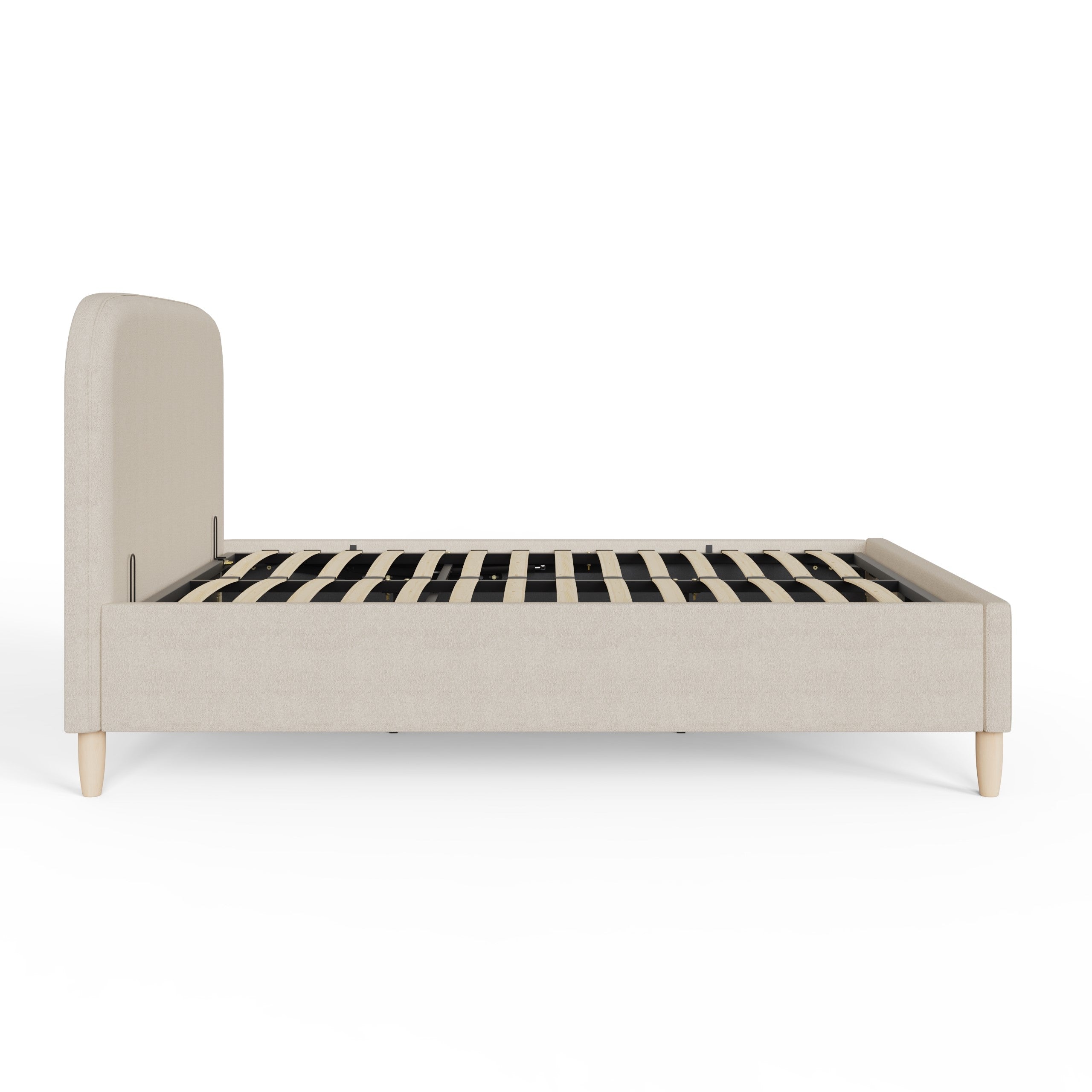 Florence Boucle Ottoman Bed Natural Stone