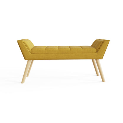 Milan Upholstered Bench Mustard