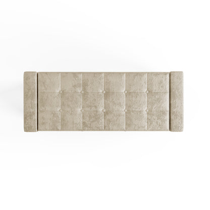 Verona Ottoman Bench Oyster Crushed Velvet