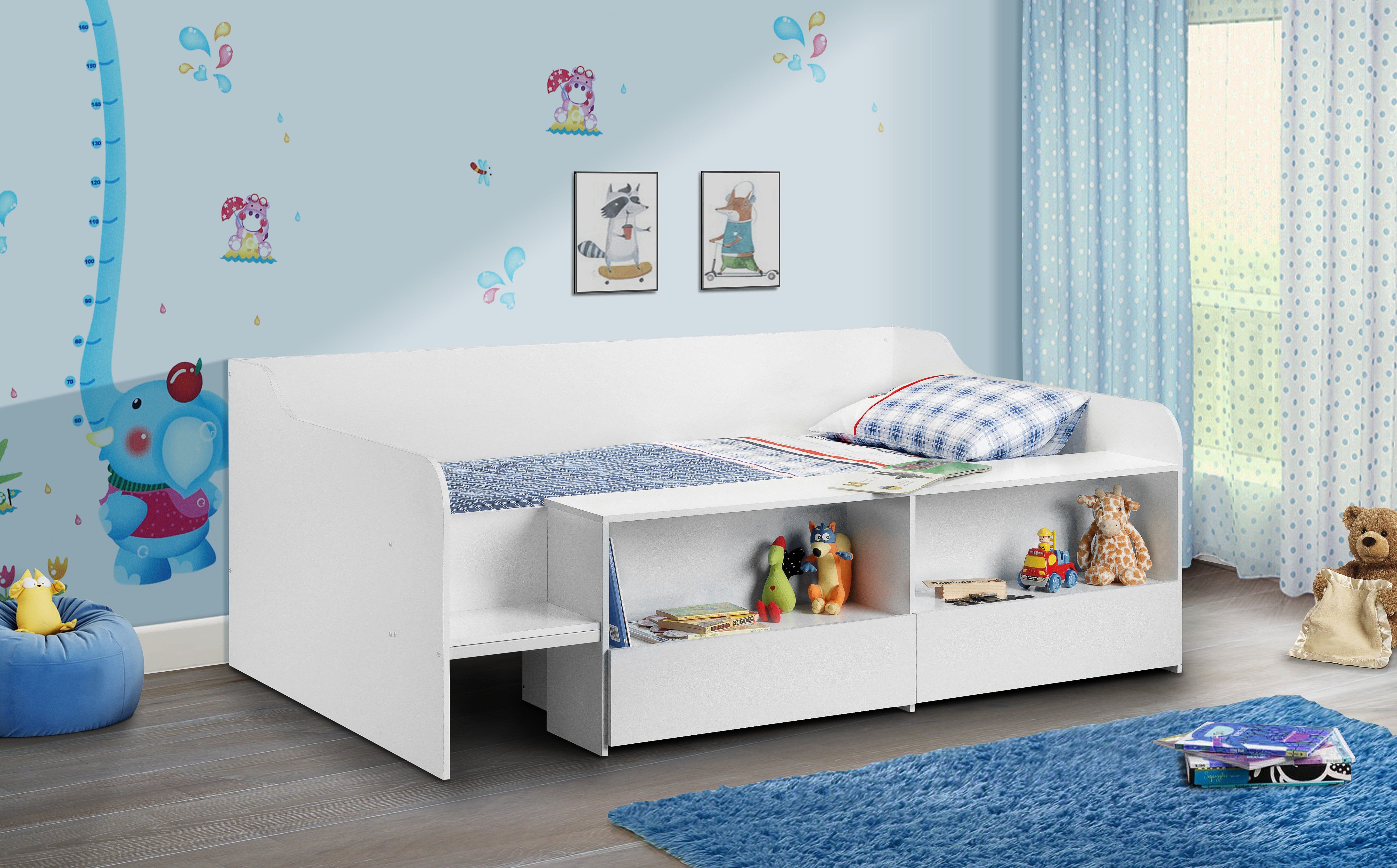 Julian Bowen Low Sleeper Bed Stella Low Sleeper Pure White Bed Kings