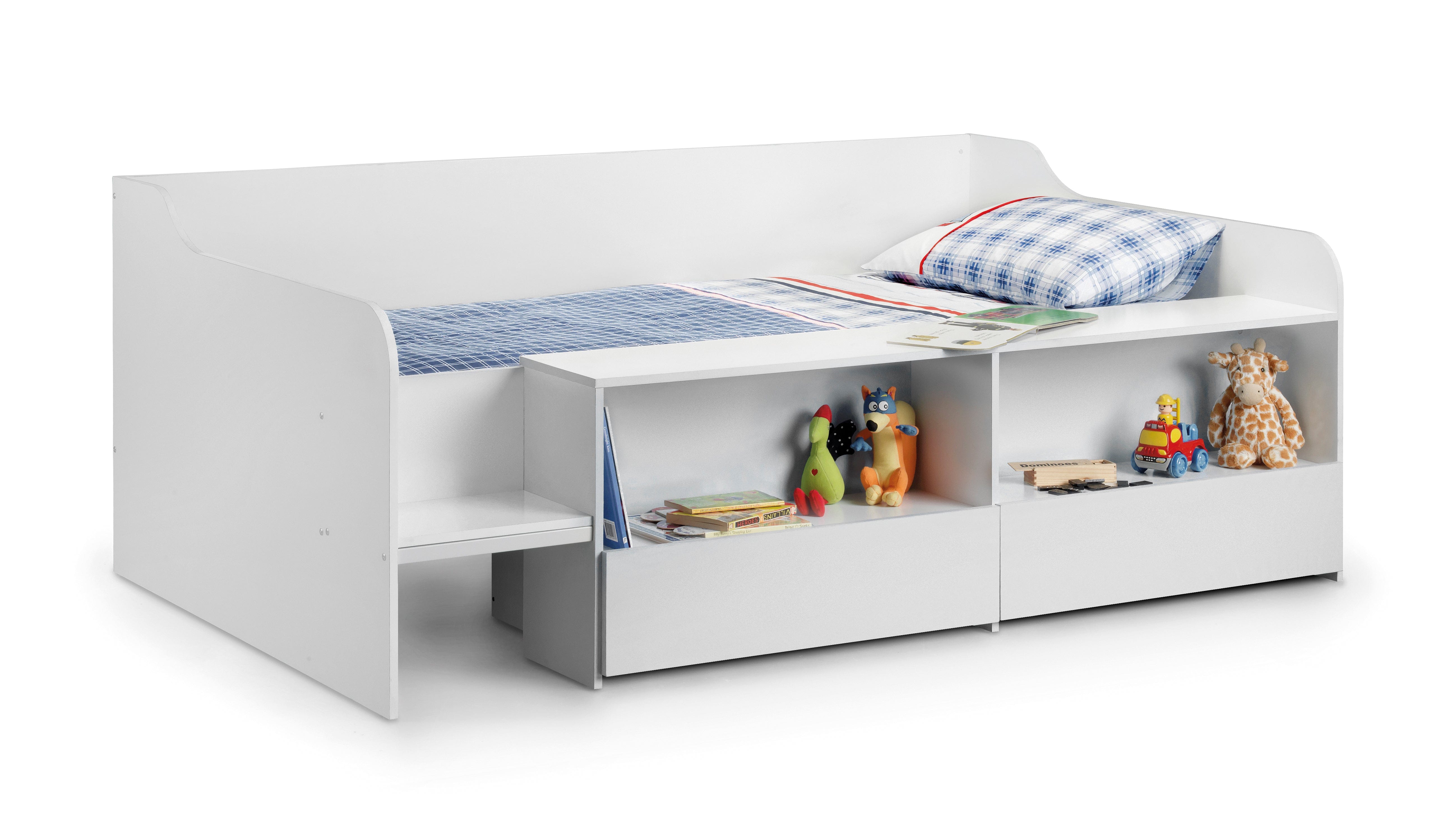 Julian Bowen Low Sleeper Bed Stella Low Sleeper Pure White Bed Kings