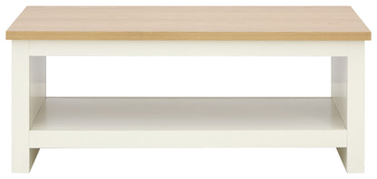 Lancaster Coffee Table With Shelf Cream