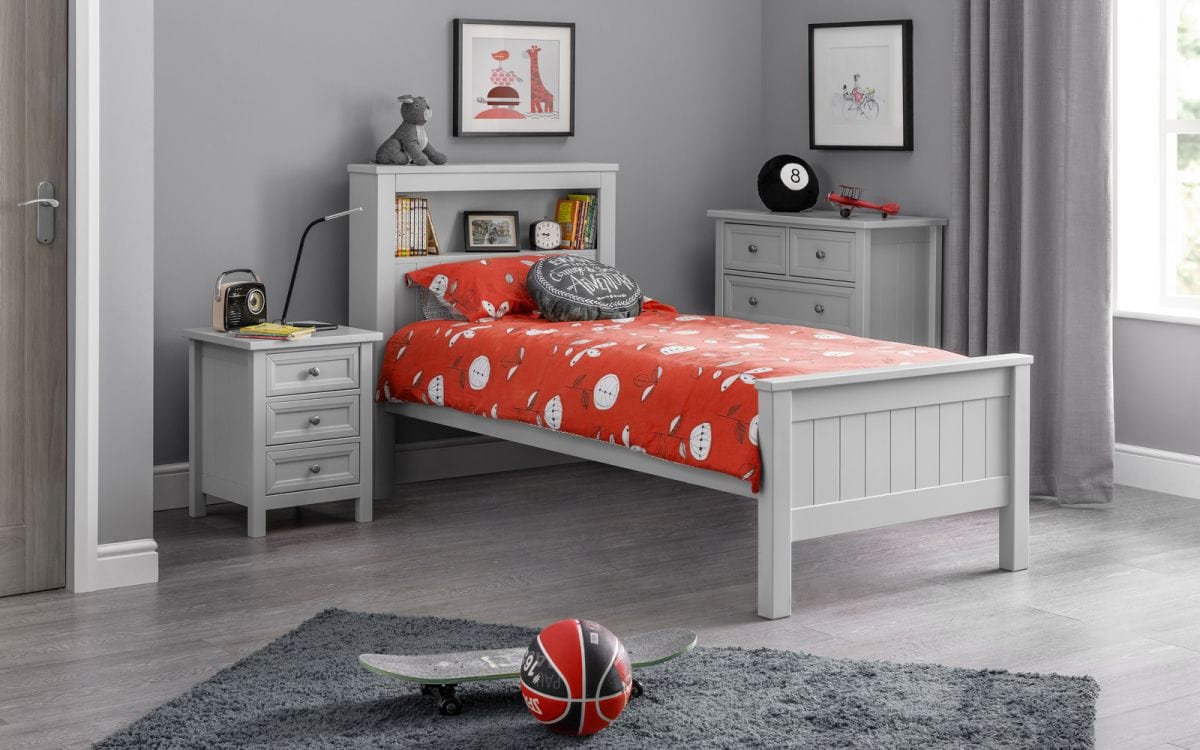 Maine Bookcase Bed Dove Grey