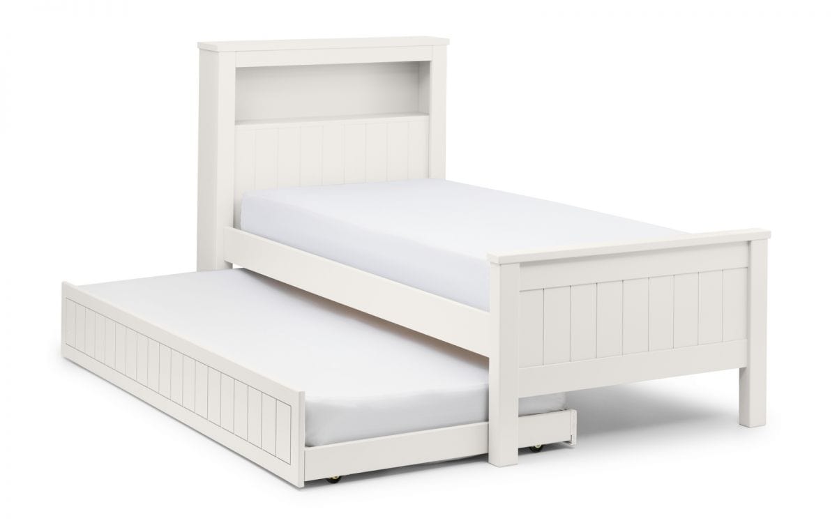 Maine Bookcase Bed Surf White