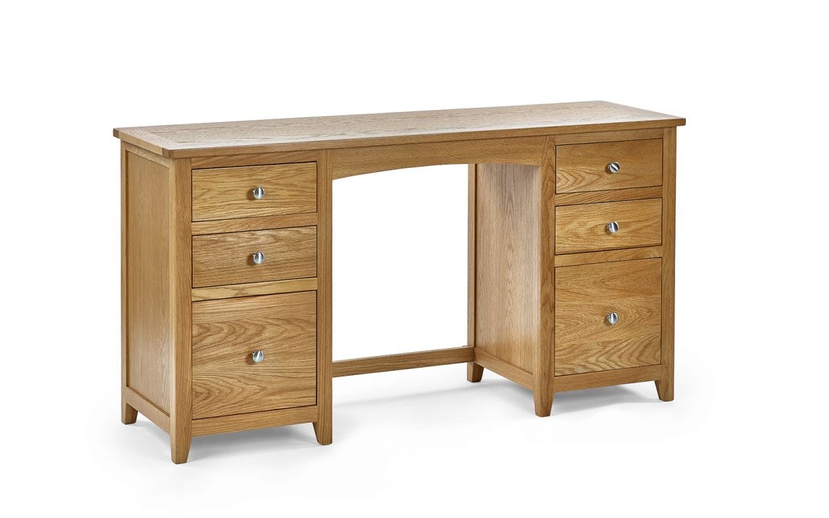 Mallory Twin Pedestal Dressing Table + Stool Set