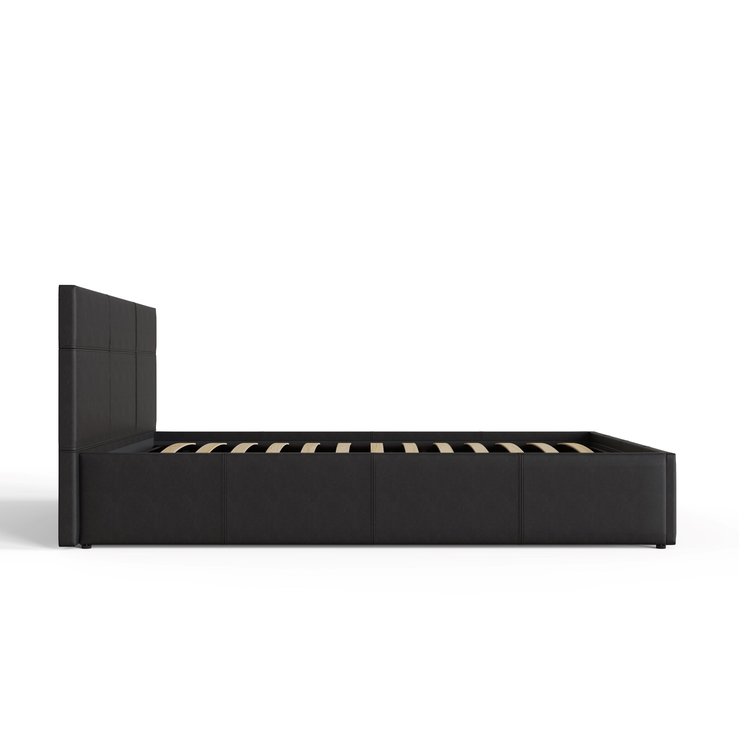 End Lift Ottoman Bed Black