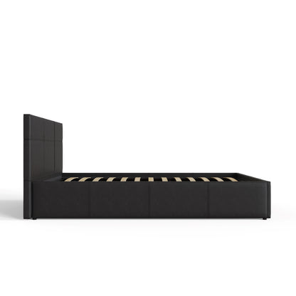 End Lift Ottoman Bed Black