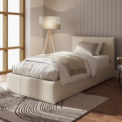 Side Lift Ottoman Bed Natural