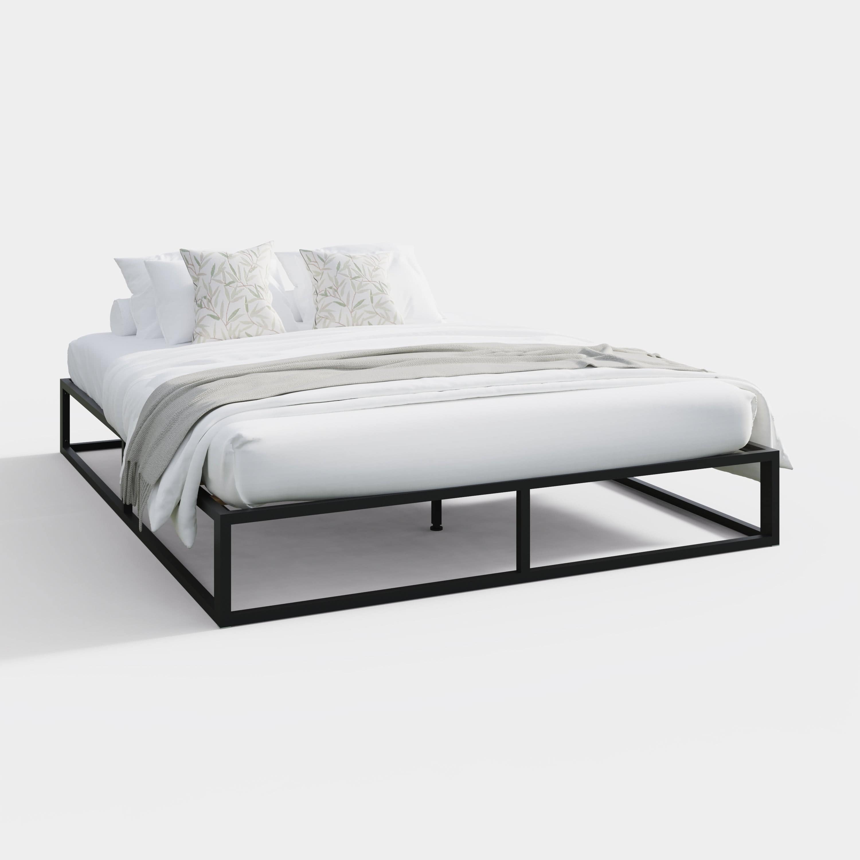 GFW Metal Bed Platform Metal Bed Black Bed Kings