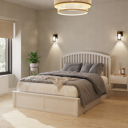 Madrid Wooden Ottoman Bed White