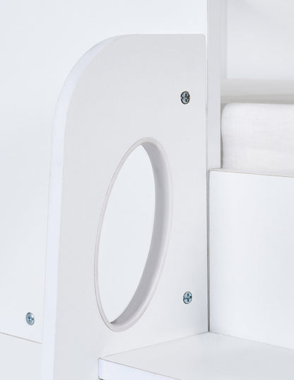 Julian Bowen Mid Sleeper Bed Single 90cm 3ft Orpheus Midsleeper - All White Bed Kings