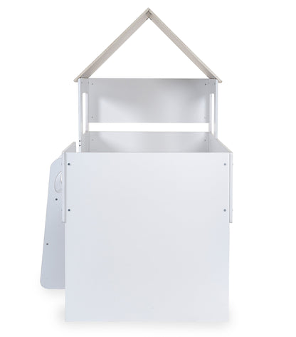 Julian Bowen Mid Sleeper Bed Single 90cm 3ft Orpheus Midsleeper - Pale Wood And White Bed Kings