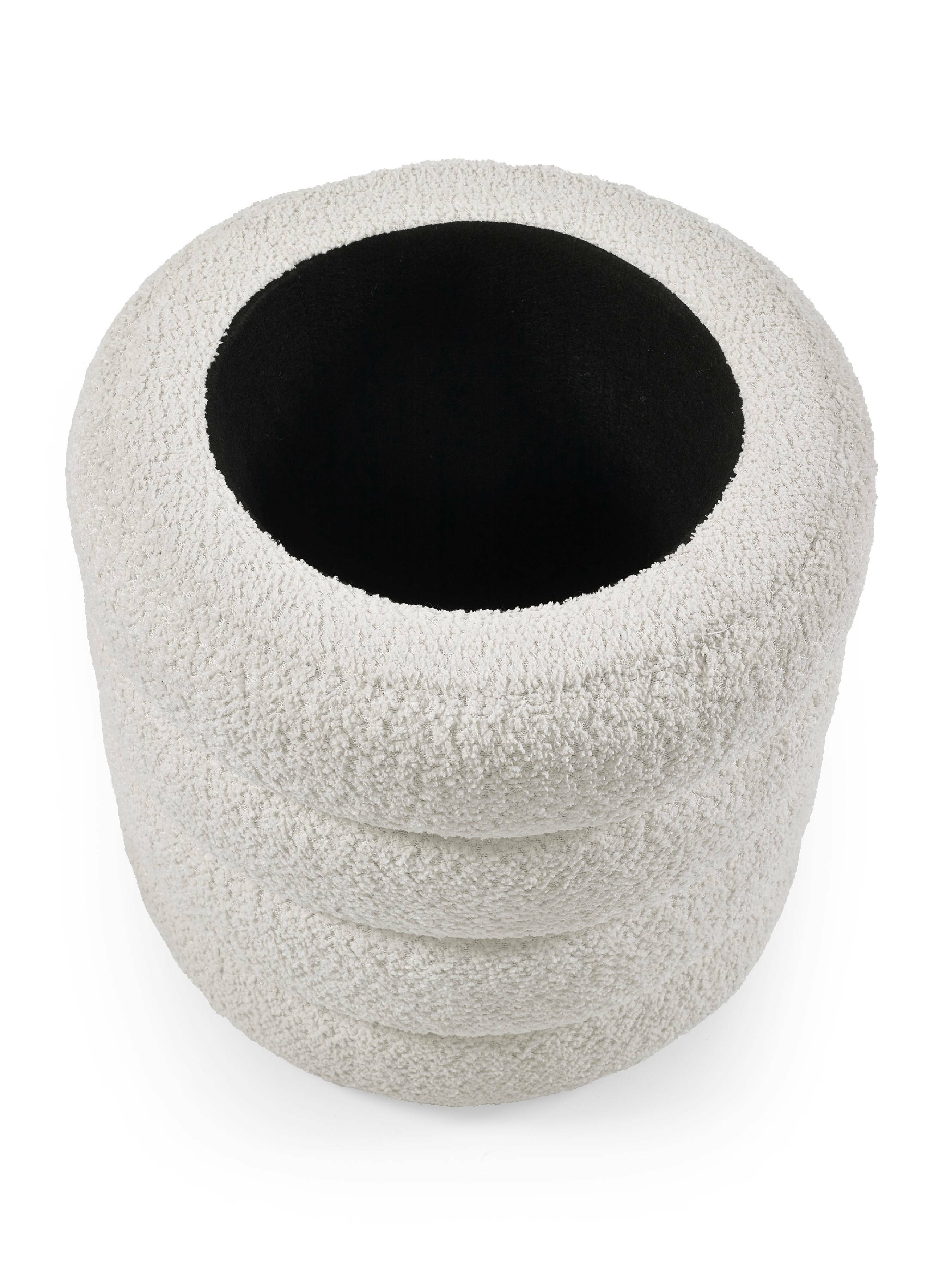 Hailey Ivory Boucle Upholstered 40cm Storage Stool