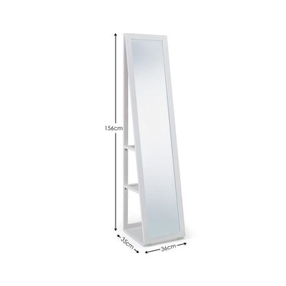 Julian Bowen Mirror Fresco White Storage Mirror Bed Kings