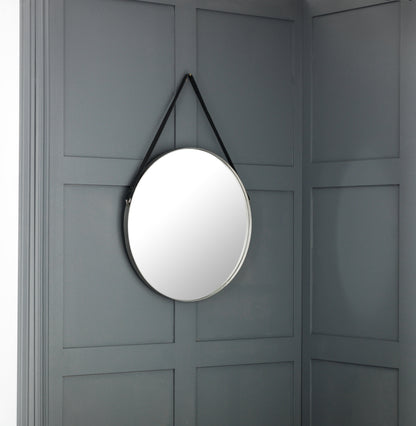 Julian Bowen Mirror Opera Round Pewter Mirror Bed Kings
