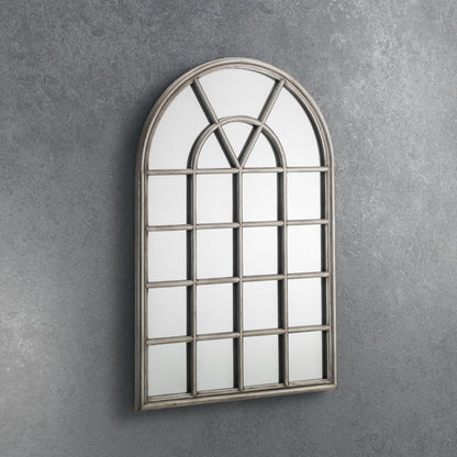 Julian Bowen Mirror Opus Pewter Window Mirror Bed Kings